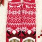 Fiery Red Christmas Flake Thermal Socks