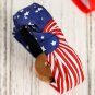 Multicolor American Flag Bow Knot Wide Headband
