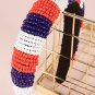 Dark Blue Flag Day Beaded Wide Headband