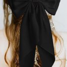 Black Oversized Ribbon Bowknot Satin Hair Clip