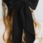 Black Oversized Ribbon Bowknot Satin Hair Clip