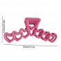 Rose Red Valentines Heart Shaped Large Hair Claw