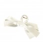 White Bow Decor Large Hair Claw Clip
