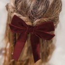 Red Sandalwood Velvet Bowknot Frenchy Girl Fashion Hair Clip