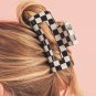 Black Checkered Print Hollow Out Hair Clip