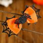 Carrot Spider Web Bowknot Halloween Hair Clip