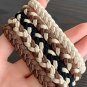 Khaki 5pcs Smile Face Decor Braided Hair Ties