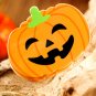 Orange Halloween Pumpkin Face Hair Claw