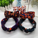 Carrot Halloween Pattern Print Knotted Headband