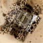 White Leopard Print Cutout Square Claw Clip