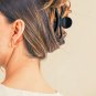 Black Minimalist Wave Shape Matte Hair Claw Clip