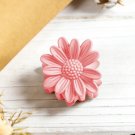 Pink Boho Daisy Flower Frosted Hair Clawclip