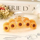 Jurassic Gold Sunflower Decor Plastic Resin Claw Clip