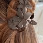 Parchment 3D Flower Plastic Resin Hair Claw (Slight Color Variations)