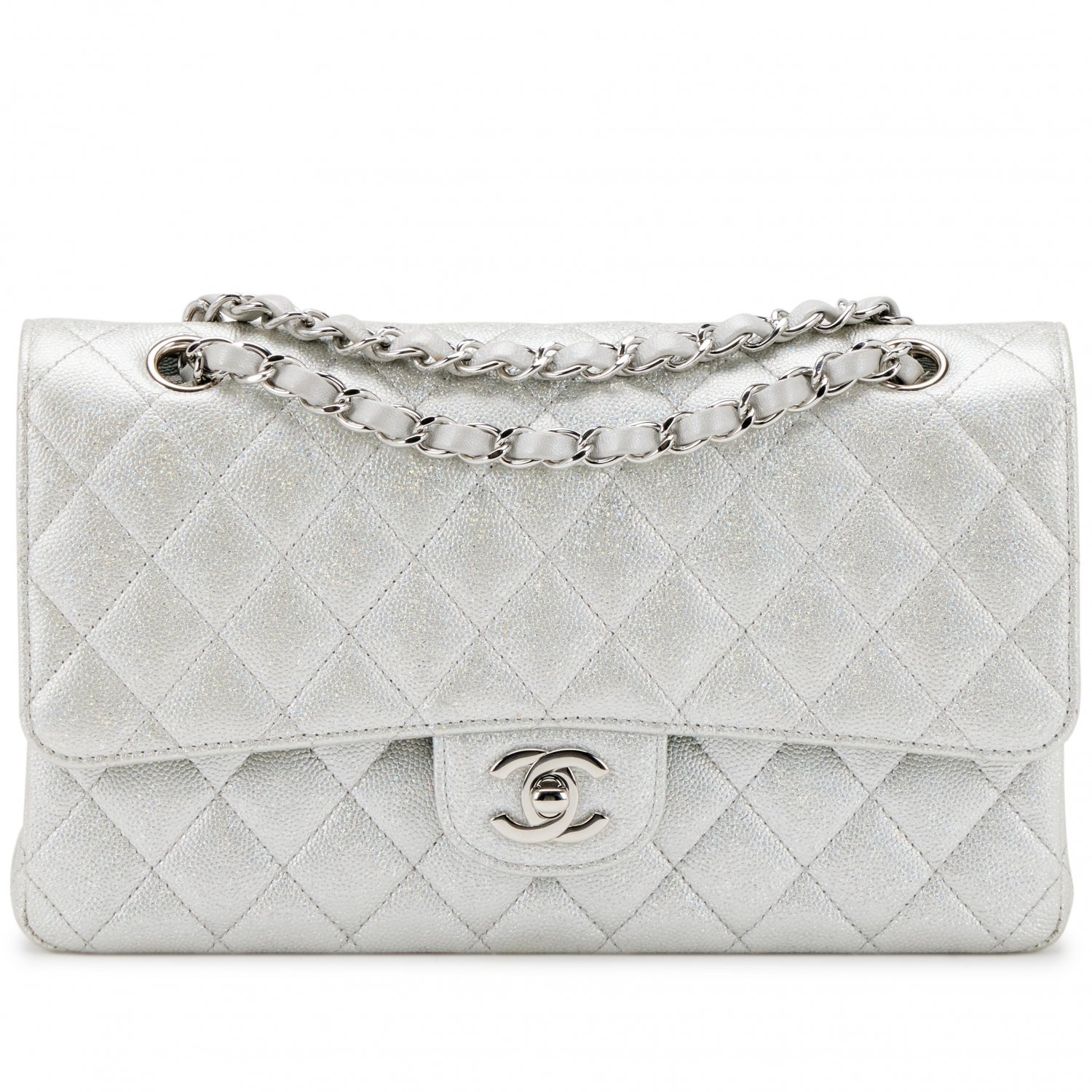 Authentic - CHANEL 21k Glittered Classic Flap