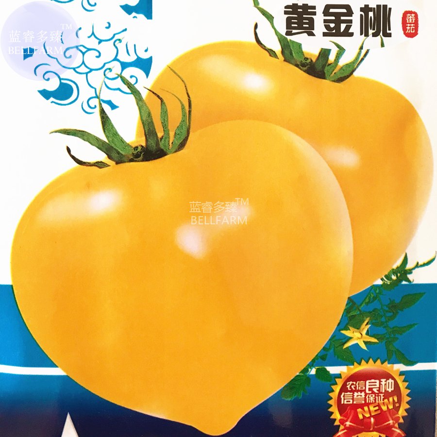 300 Fresh Seeds Tomato Yellow Golden Peach Sweet Fruit Big Tasty Juicy Vegetables
