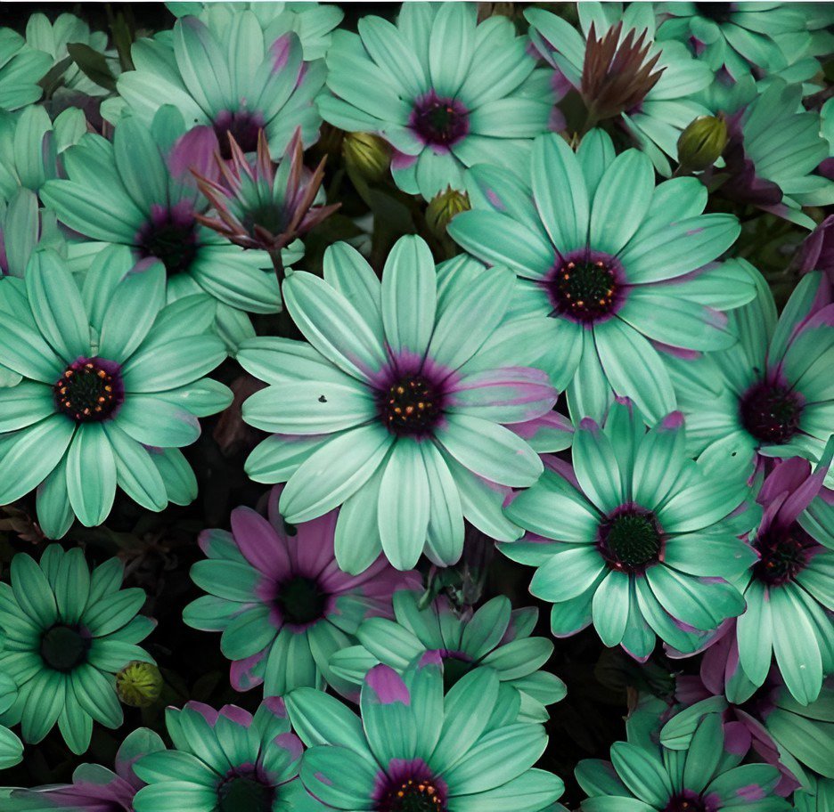 200 Seeds Cosmos Flower Seeds Acid Blue Double Flowers with Purple Fresh Seeds