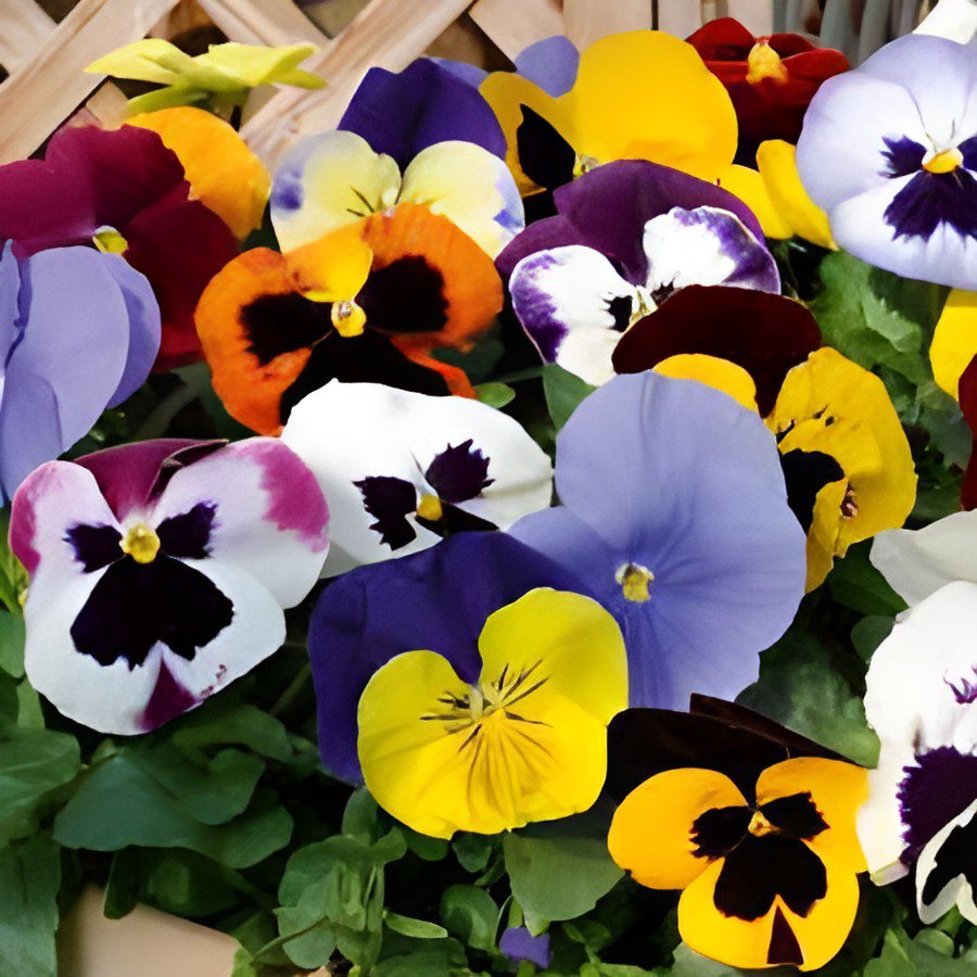 100 Seeds Mix Giant Pansy Seeds VIOLA WITTROCKIANA Long Blooming Flowers Fresh Seeds