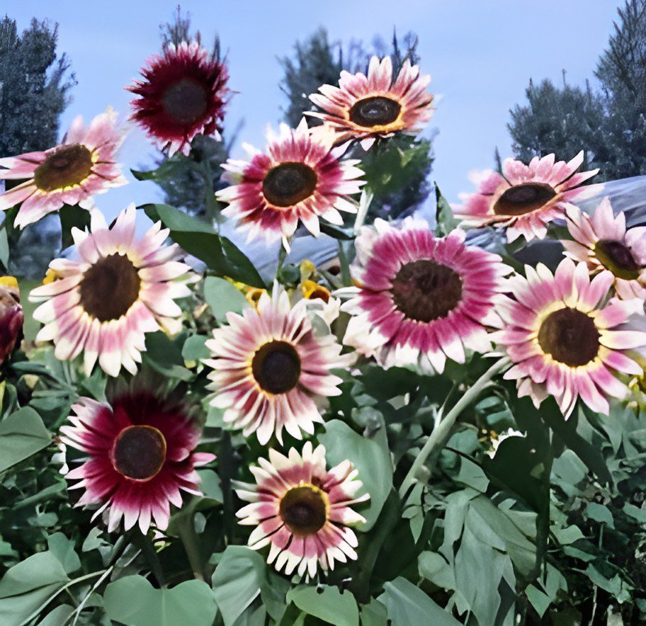 40 Seeds Amaranth Red Light Yellow Sunflowers Fresh Seeds