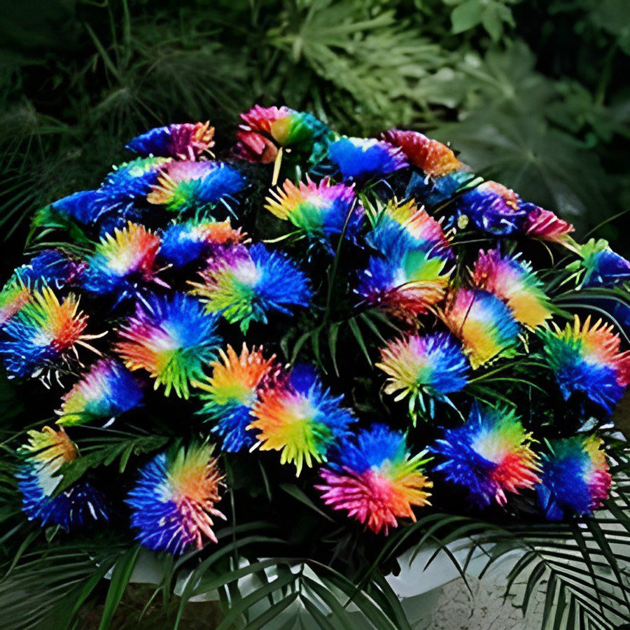 200 Seeds Rare Rainbow Chrysanthemum Flower Indoor Garden Fresh Seeds