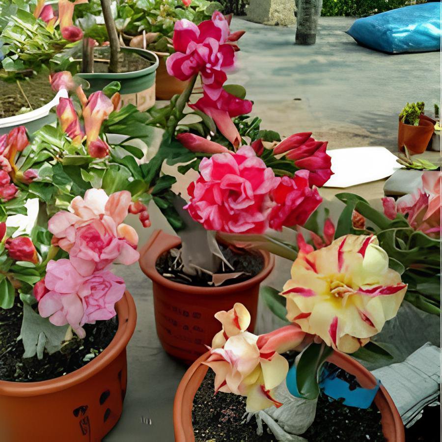 4 Seeds Mixed 2 Kind of Adenium Desert Rose Fresh Seeds
