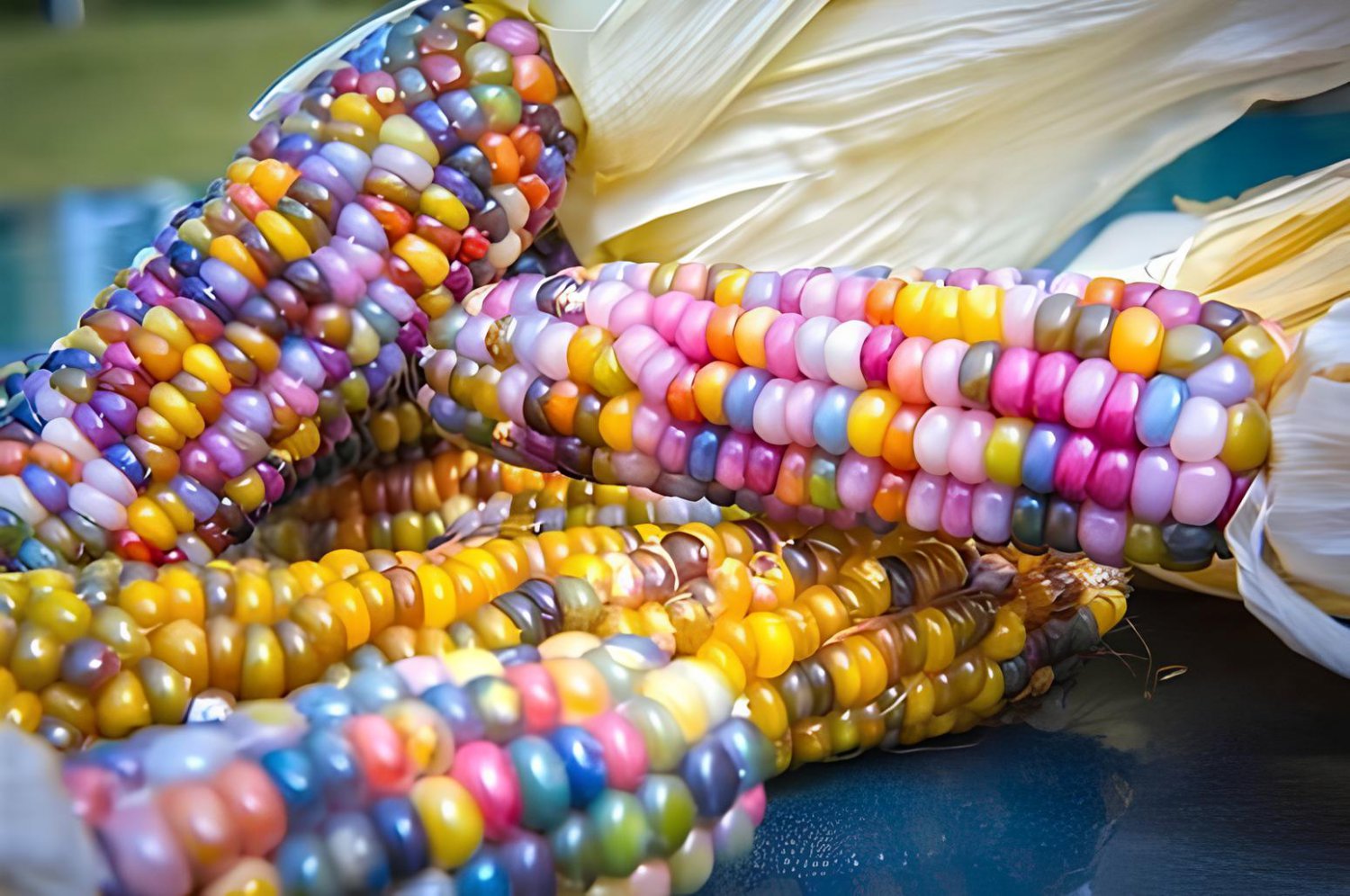 40 Seeds Rare Heirloom Sweet Rainbow Corn Hybrid Fresh Seeds