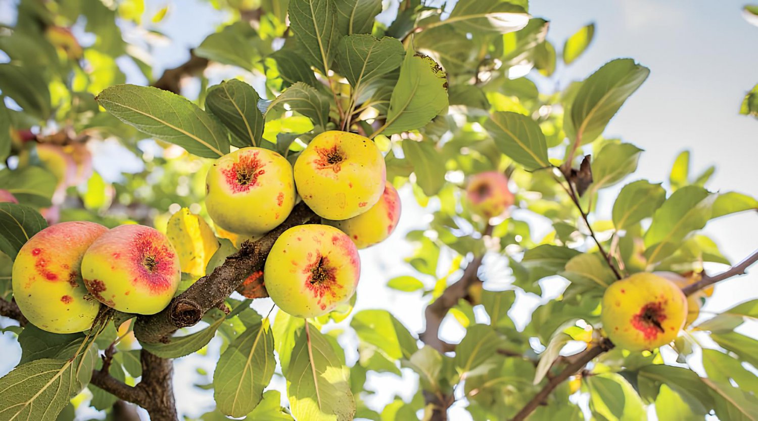 20 Seeds Yellow Apple Fruit with Red Stripe Shrub Tree Fresh Seeds
