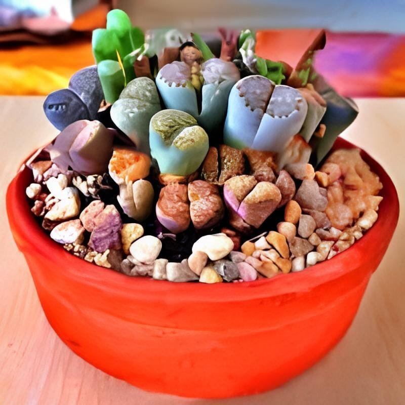400 Seeds Lithops Red Colors