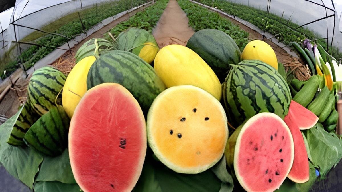 40 seeds Color Skin Red Inside Middle Sweet Juicy Watermelon 'Ling Long Ha'