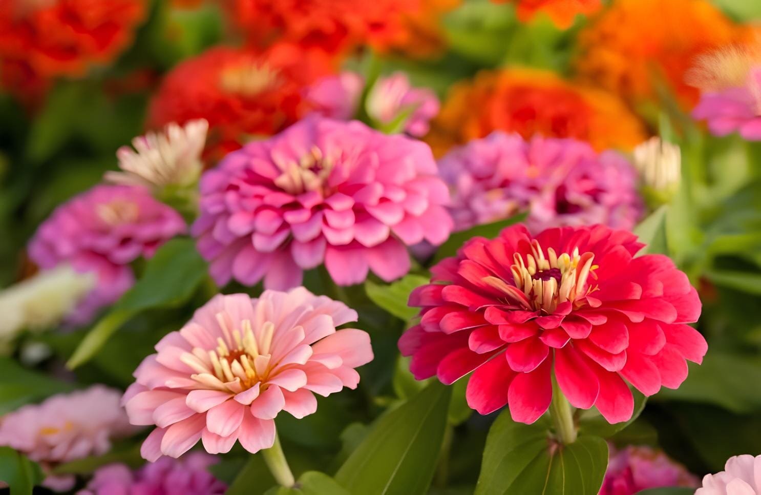 200 Seeds Long Flowering Period Bonsai Zinnias Elegans Widely Cultivated Common