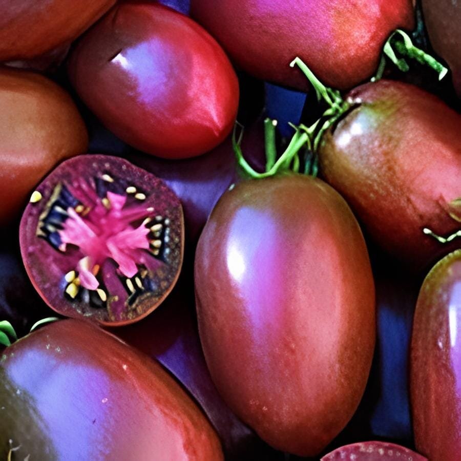 200 Seeds Cherry Tomato Ukraine Coffee Purple Fruit