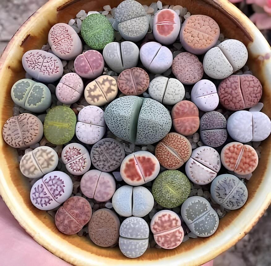 200 Seeds Bonsai Lithops Plants Mix Varieties Succulent Plant Living Stone