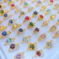 100pcs Luxury Rhinestone Zircon Ring Women Rings