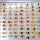 100pcs Luxury Rhinestone Zircon Ring Women Rings