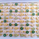 100pcs Lmitation Jade Round Women's Rings