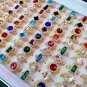 100pcs Luxury Rhinestone Mixed Rings