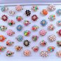 50pcs Colorful Resin Women Open Adjustable Rings
