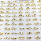 100pcs Fashion Women's Rhinestone Zircon Rings