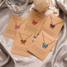 10pcs Bohemia alloy butterfly pendant necklace collarbone chain
