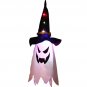 2pcs Halloween Decorations Hanging Lighted Glowing Ghost Witch Hat Party