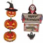 2pcs Halloween Wooden Craft Pumpkin Tree Hanging Decorative Sign