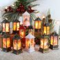 12pcs Christmas candlestick lamp old man snowman decoration night light (golden deer)