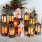 12pcs Christmas candlestick lamp old man snowman decoration night light (golden angel)