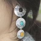Bohemian retro round turquoise earrings Bohemian retro round turquoise earrings