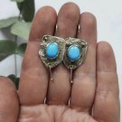 Bohemian elliptical turquoise earrings Bohemian elliptical turquoise earrings