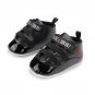 Black Leather Baby Boys Girls First Walking Shoes Soft Bottom Baby Shoes J4674
