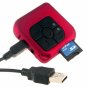 Red MP3 Player Flash Memory Card Reader [X-C18-RED]