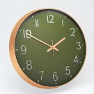 Olive Green 12 inch Wall Clocks Battery Operated Silent Non Ticking