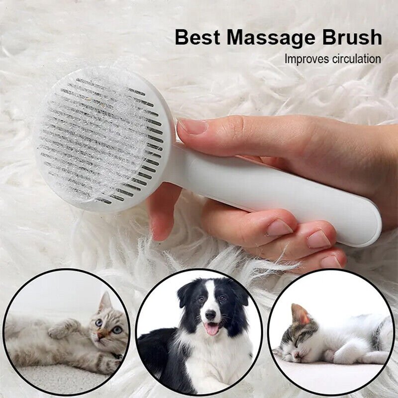 Pet Self Cleaning Cat Brushes, Cat Grooming Brush For Dogs Cats For ...