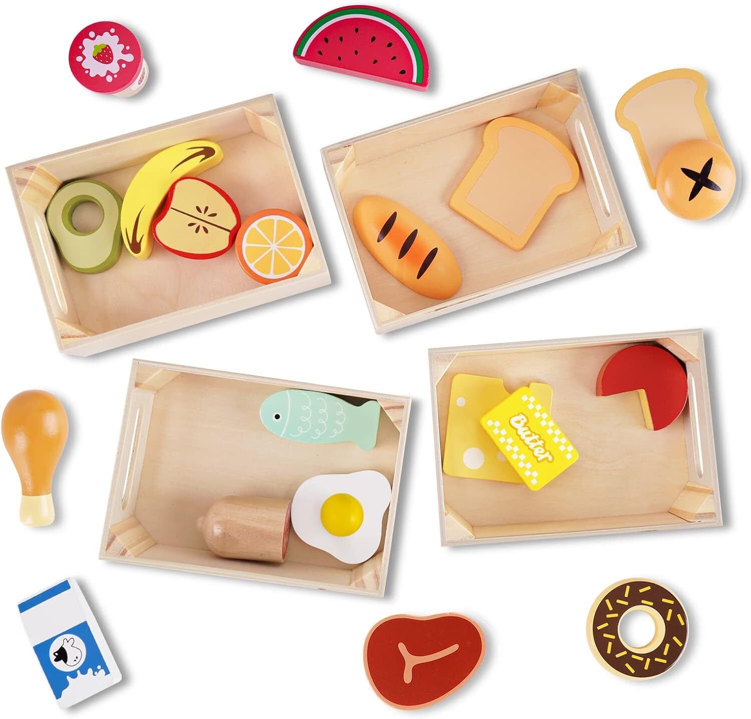 Food Groups - Wooden Play Sets, Pretend Kitchen Toys, Toy Food...